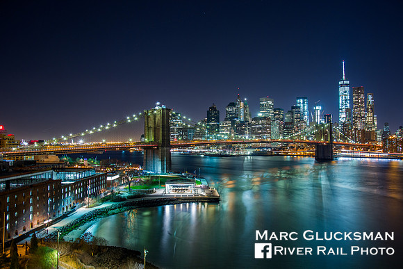 Brooklyn Bridge with Freedom Tower, New York City, New York