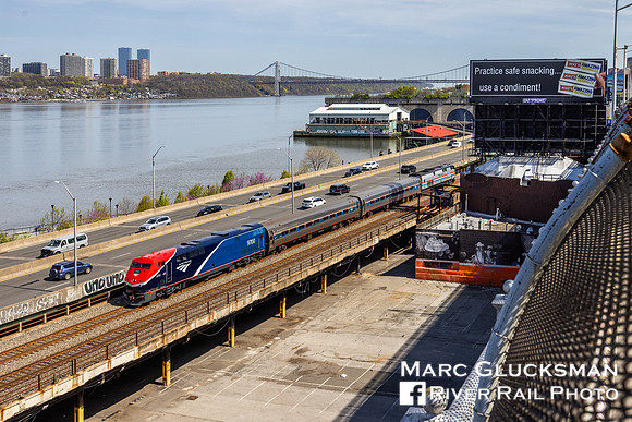 Amtrak 870 AMTK 9700, George Washington Bridge, New York, New York