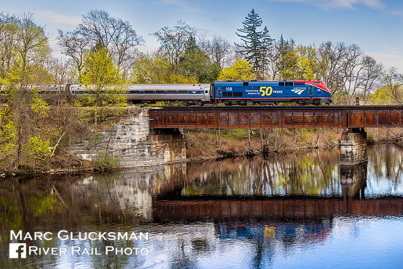Amtrak 68, AMTK 108, Rogers Island, Fort Edward, New York