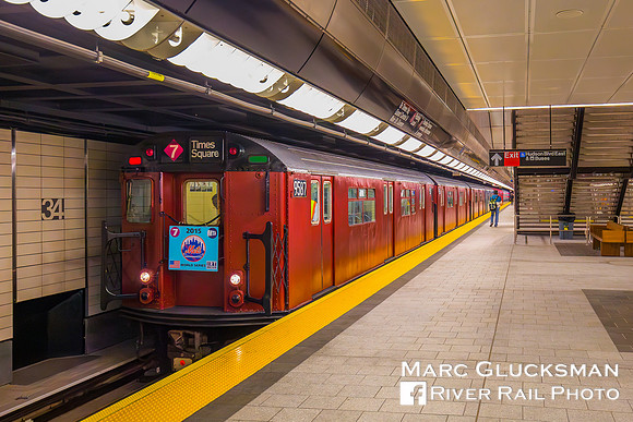 MTA NYCT Subway/NYTM, Redbird NYCT 9587, 34 Street-Hudson Yards New York, New York