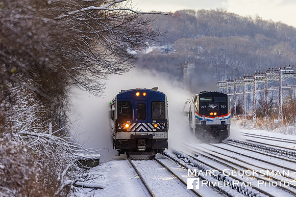 MNR 8713 MNCW 4320 Amtrak 69 AMTK 707, Riverdale, Bronx, New York