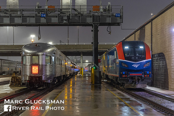 Webb Rail and AMTK 300 at Amtrak Chicago, Illinois Yard