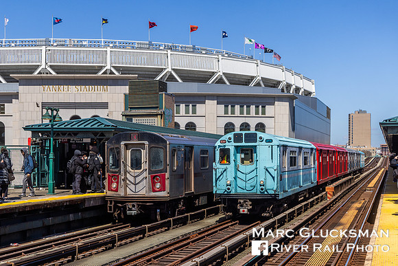 MTA NYCT Subway/NYTM, Baseball Nostalgia Special, R-33S, Yankee Stadium, Bronx, New York
